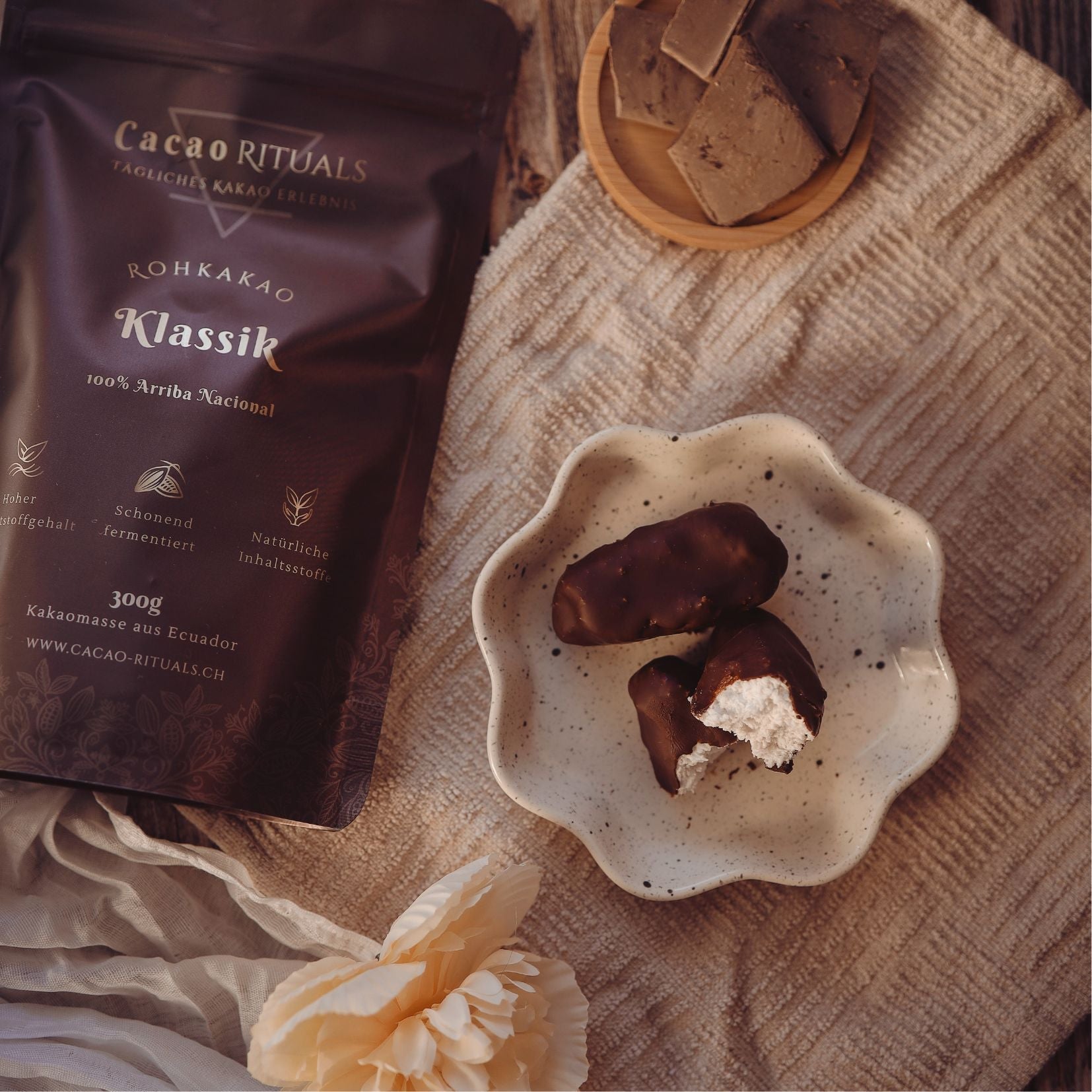 Kokos Kakao Riegel - Natürlich süss. Harmonisch im Geschmack.🥥🍫