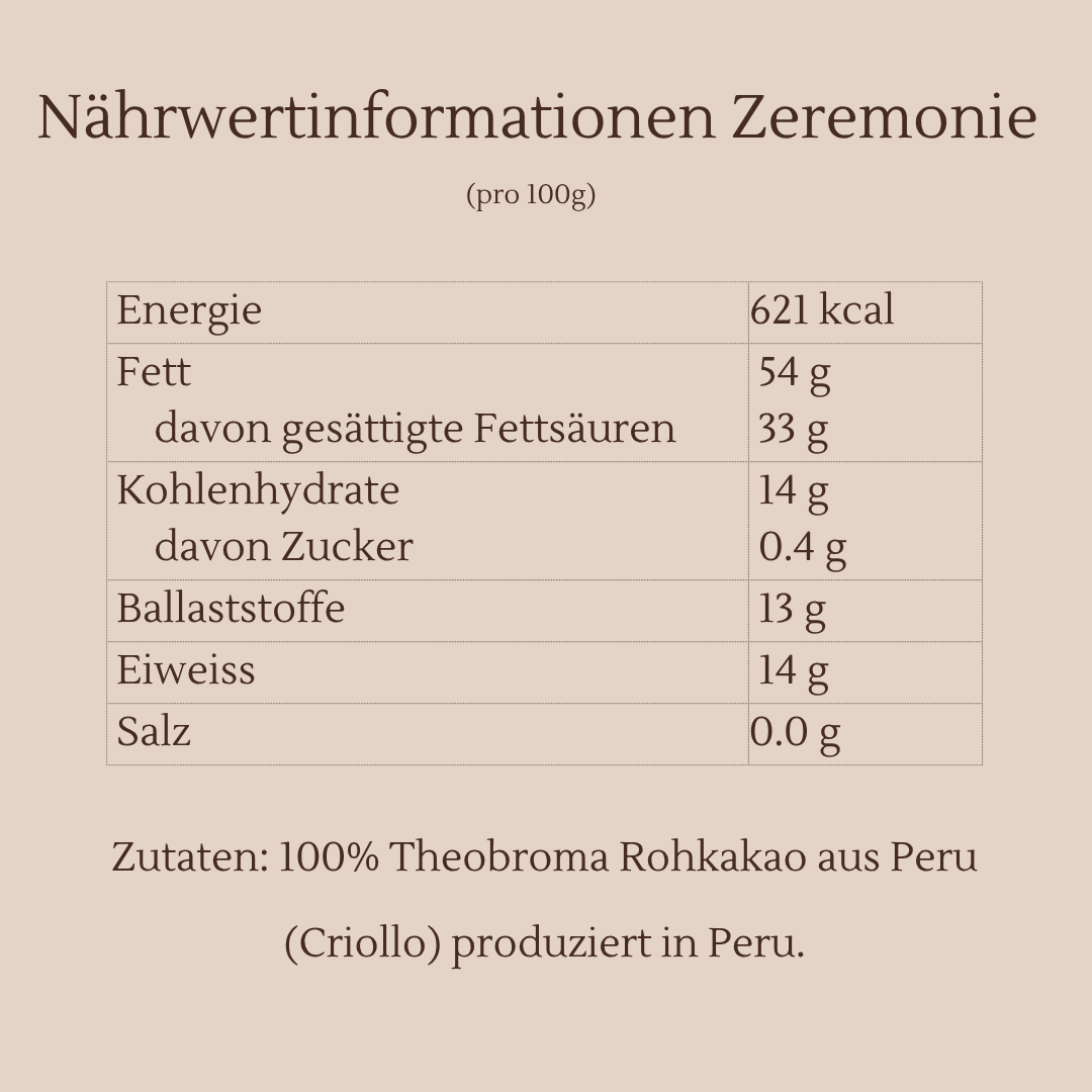 Zeremonie Rohkakao (Criollo)