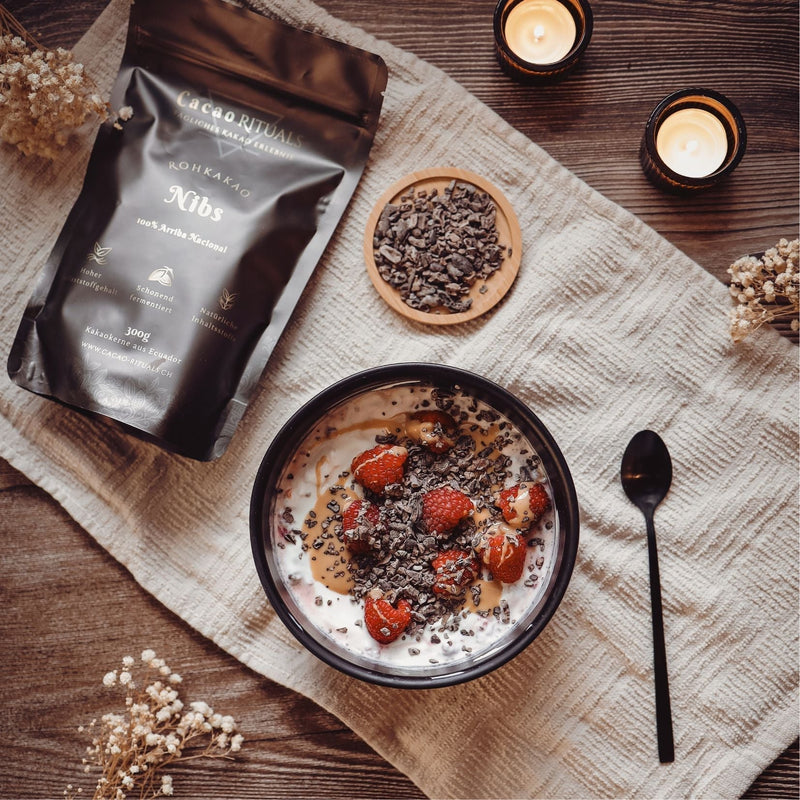 Himbeer Bowl mit Cacao Rituals Nibs 🍫🩷